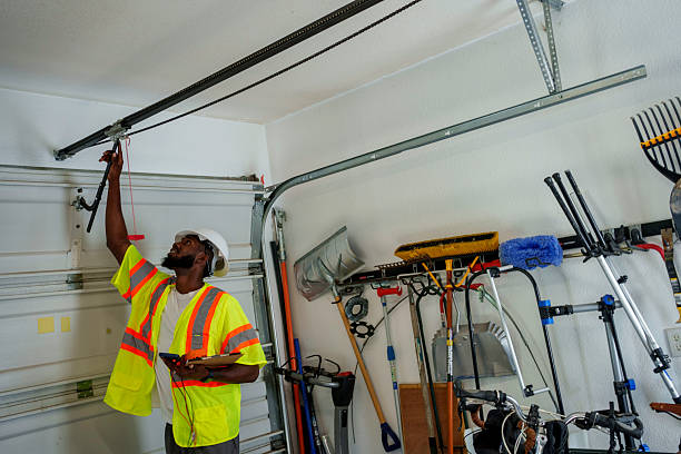 Professional Garage Door Panel Replacement technician working in Campbell County County, VA
